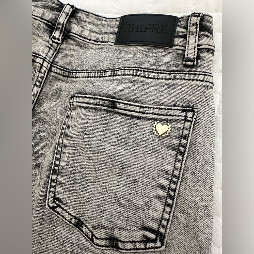 CHIPRE DENIM Gray Acid Wash High Waist slim ankle Jeans size 29